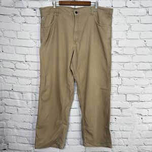 Carhartt‎ FR  Pants Mens 42x30 Loose Fit Canvas Midweight Workwear FRB159 GKH